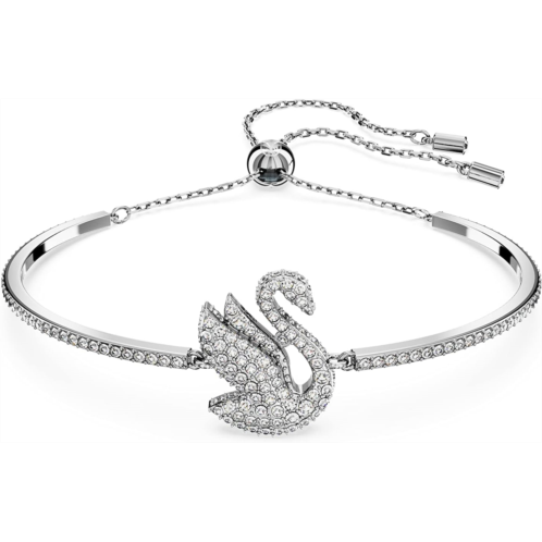 Swarovski Iconic Swan Crystal Necklace, Earrings, Bracelet Jewelry Collection, Clear Crystals on a Rhodium Tone Finish