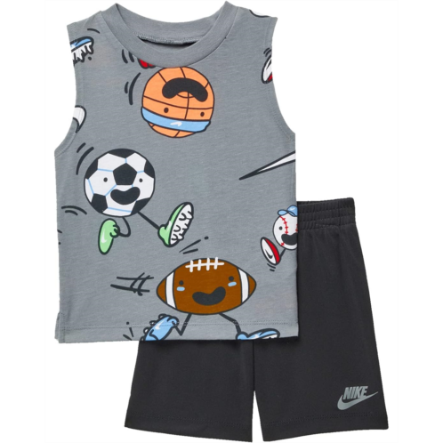 Nike Kids Sportswear Printed Muscle Tank Top and Shorts Set (Toddler)