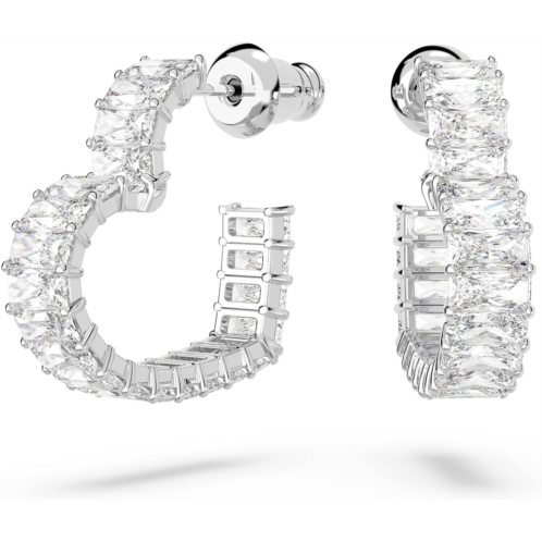 Swarovski Matrix Crystal Jewelry Collection with Heart Symbols and Rhodium Finished Metal