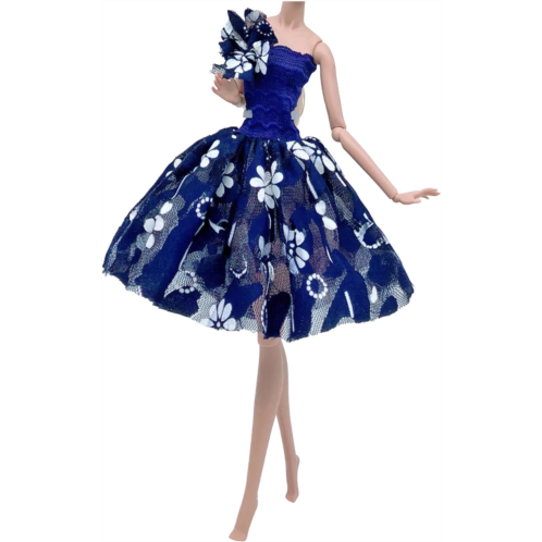 Peregrine Blue Tulle Dress Tutu Dress Blue Bridesmaid Wedding Dress Gown for 11.5 inches Dolls