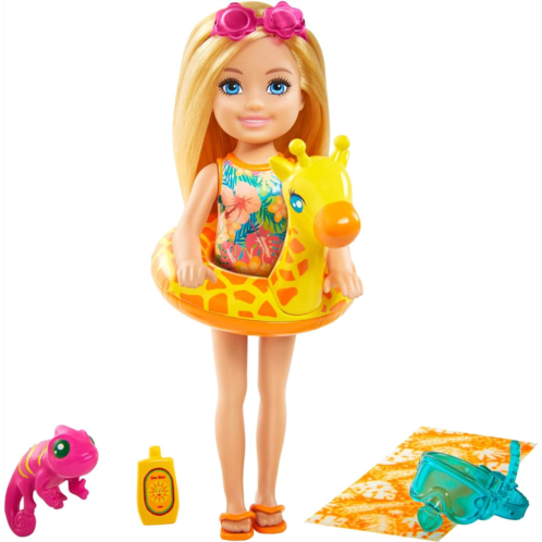 Barbie and Chelsea The Lost Birthday Playset with Chelsea Doll (Blonde, 6-in), Jungle Pet, Floatie and Accessories, Gift for 3 to 7 Year Olds