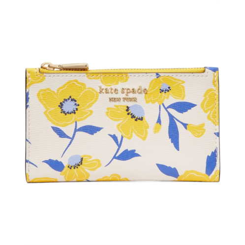 Kate Spade New York Morgan Sunshine Floral Printed Pvc Small Slim Bifold Wallet