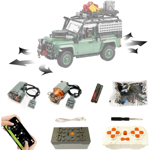 MYMG for Lego Land Rover Classic Defender 90 10317 Super Motor and Remote Control Upgrade Kit, Birthday, for Adults, Compatible with Lego Icons 10317(Model not Included)…