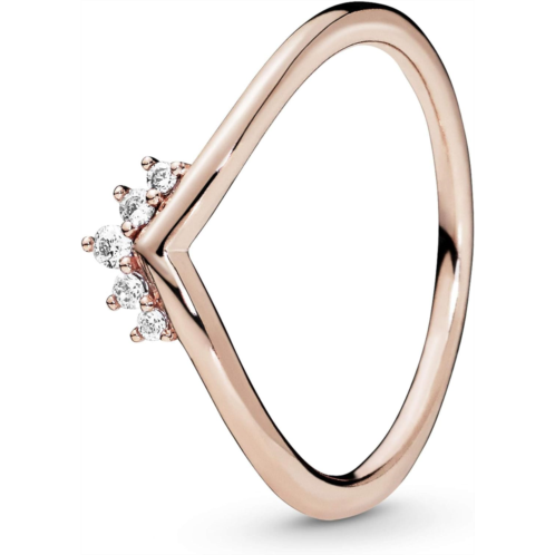 Pandora Jewelry Tiara Wishbone Cubic Zirconia Ring in Rose