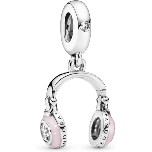 Pandora Jewelry Headphones Dangle Cubic Zirconia Charm in Sterling Silver