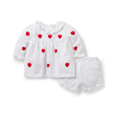 Janie and Jack Heart Sweater Set (Infant)
