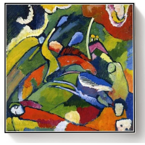 Hhydzq Paint by Numbers Kits for Adults and Kids Two Riders and Reclining Figure Painting by Wassily Kandinsky Arts Craft for Home Wall Decor