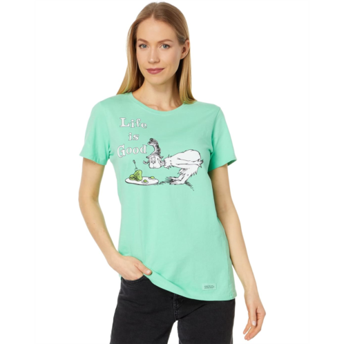 Life is Good Green Eggs Book Cover Short Sleeve Crusher Tee