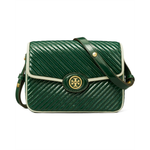 Tory Burch Robinson Puffy Patent Quilted Convertible Shoulder Bag