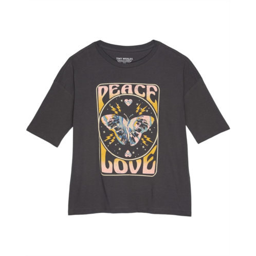 Tiny Whales Peace and Love Super Oversized Tee (Toddler/Little Kids/Big Kids)