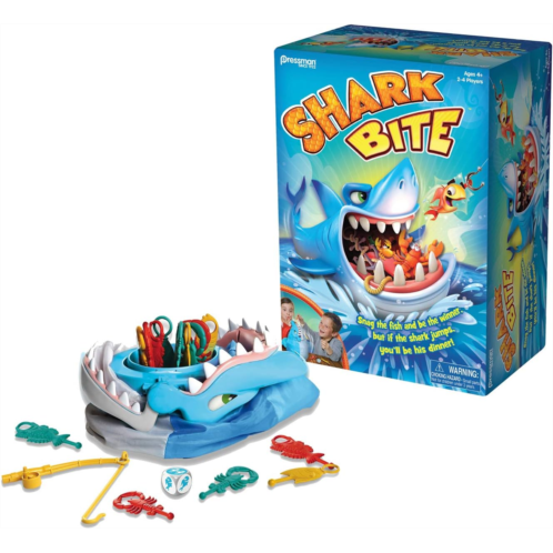 Pressman Shark Bite -- Roll the Die and Fish for Colorful Sea Creatures Before the Shark Bites Game!