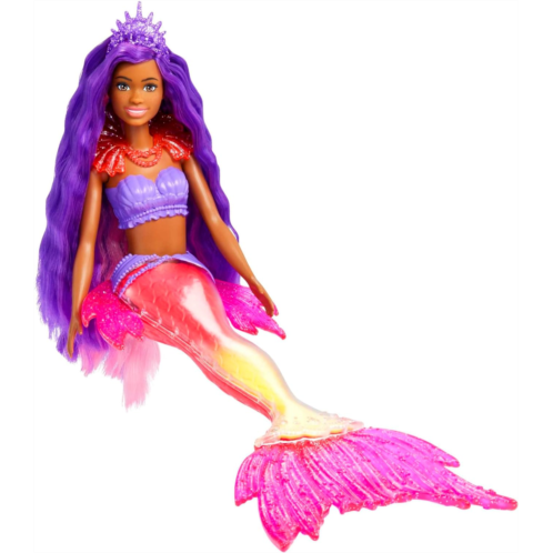 Barbie Mermaid Power Doll, Brooklyn with Phoenix Pet and Accessories, Mermaid Toys with Interchangeable Fins