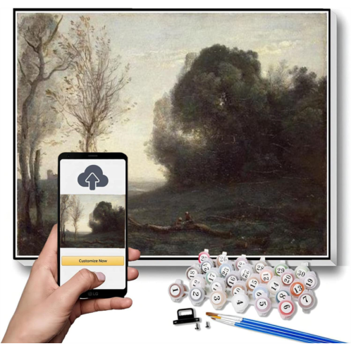 Hhydzq Paint by Numbers Kits for Adults and Kids Morning Painting by Camille Corot Arts Craft for Home Wall Decor