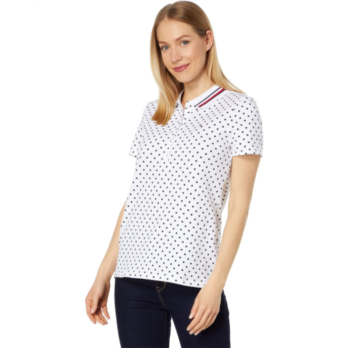 Tommy Hilfiger Short Sleeve Dot Polo with Global Collar