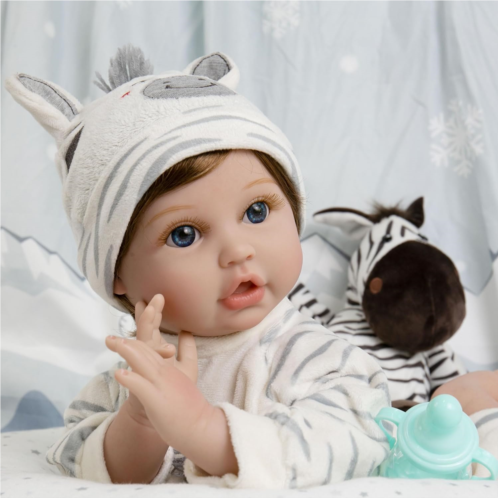 Aori 2.0 Reborn Boy Baby Doll - 22 Inches Realistic Baby Dolls Boy Newborn Soft Vinyl Baby Dolls Toy for Kids Age 3+