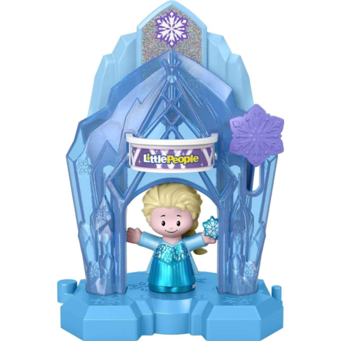 Fisher-Price Little People Toddler Toys Disney Frozen Elsas Palace Portable Playset with Figure for Preschool Kids Ages 18+ Months