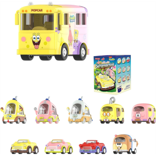 POP MART Spongebob Sightseeing Car Blind Box Figures, Random Design Box Toys for Modern Home Decor, Collectible Toy Set for Desk Accessories, 1PC