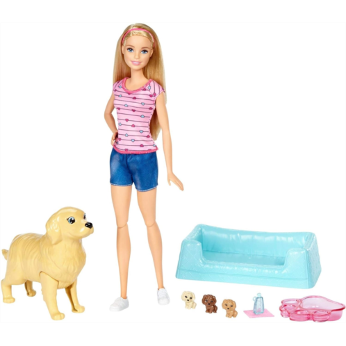 Barbie Newborn Pups Doll & Pets