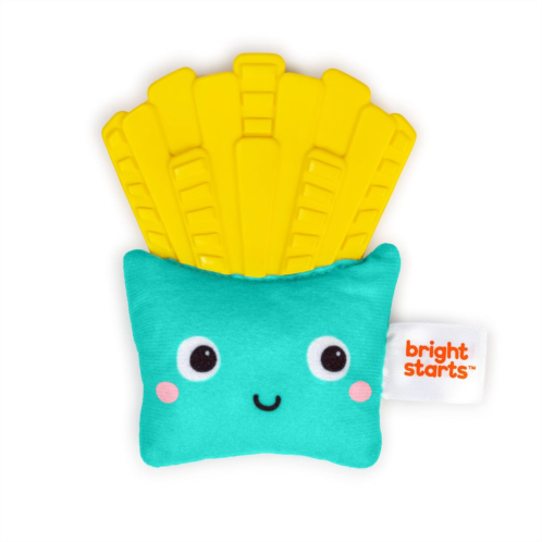 Bright Starts Side of Smiles French Fry Teether Toy with Crinkle Textures, BPA Free, Unisex, 3 Months+