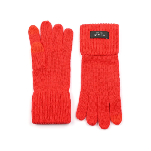 Kate Spade New York Sam Label Knit Gloves