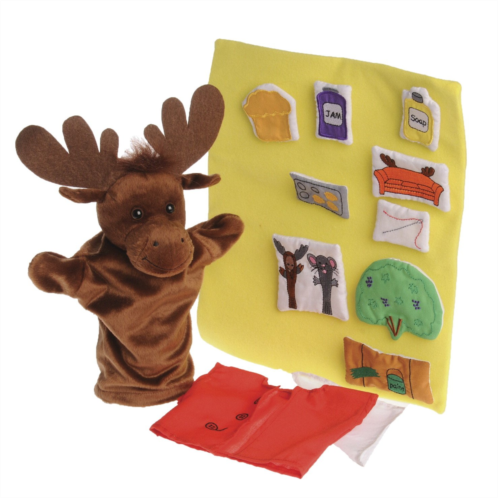 Constructive Playthings If You Give a Moose a Muffin 13 pc. Puppet & Props Set for Ages 3 Years and Up (MTC-327)