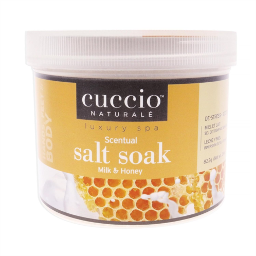 Cuccio Naturale Scentual Salt Soak - Invigorating Salts With An Irresistible Scent - Rejuvenate And Soothe Tired Feet - Softens And Leaves The Skin Fresh And Clean - Milk And Honey