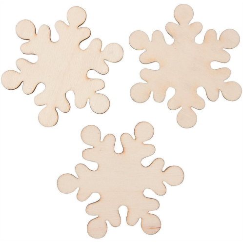 Fun Express Snowflake Wood Stickers - Crafts for Kids and Fun Home Activities
