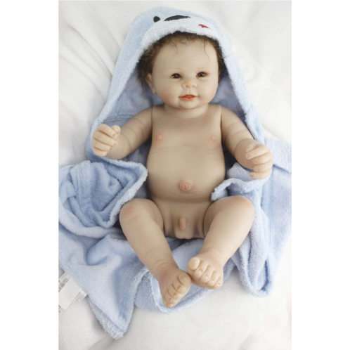 RoyalDoll Lifelike Reborn Baby Dolls Silicone Full Body Boys,Anatomically Correct Washable Toy Doll,Realistic Baby Dolls for Boy 22 Inch