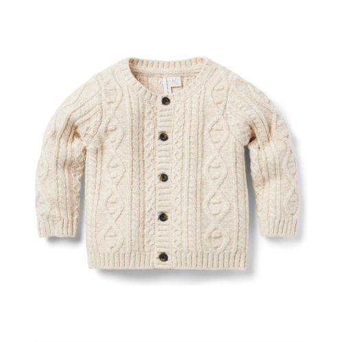 Janie and Jack Cabled Crew Sweater (Infant)