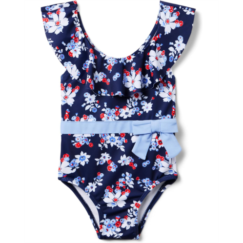 Janie and Jack Floral Print One-Piece Swimsuit (Toddler/Little Kid/Big Kid)