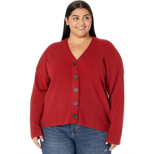Madewell Plus Cameron Ribbed Cardigan Sweater in Coziest Yarn