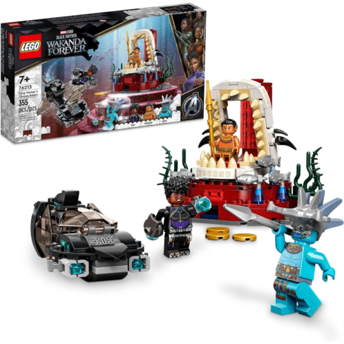 LEGO Marvel Black Panther Wakanda Forever King Namors Throne Room Building Kit 76213, Submarine Toy Building Set with 3 Marvel Mini Figures, Great Gift for Kids Boys and Girls Age