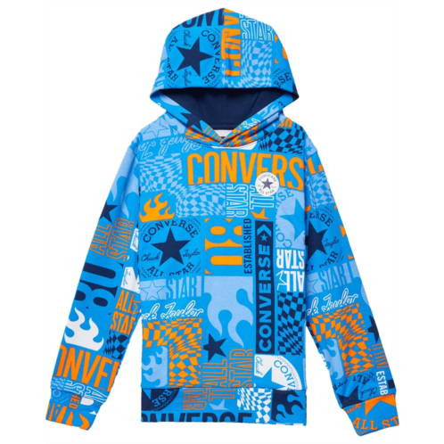 Converse Kids Check Your Kicks All Over Print French Terry Pullover (Big Kids)