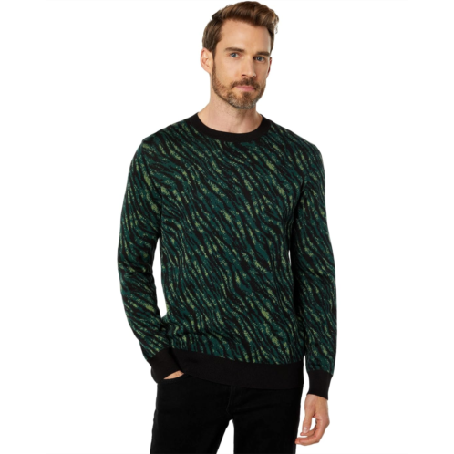 Good Man Brand Zebra Jacquard Crew Sweater