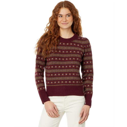 Faherty Highland Fair Isle Puff Sleeve Sweater
