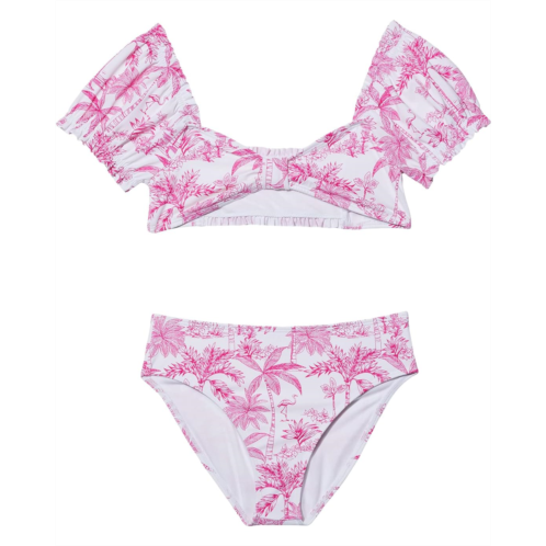 Janie and Jack Recycled Flamingo Toile Two-Piece Swimsuit (Big Kids)
