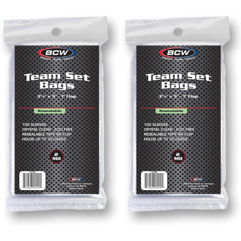 BCW Resealable Team Set Bags - 200 ct