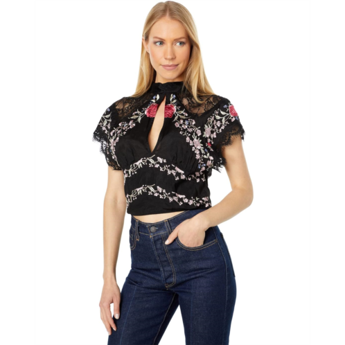 Free People Chiara Embroidered Top