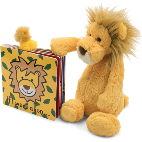 Jellycat If I were a Lion Board Book and Bashful Lion Stuffed Animal