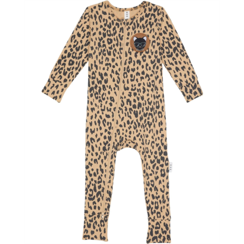 HUXBABY Leopard Patch Zip Romper (Infant)