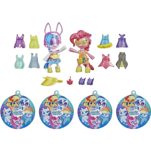 My Little Pony Smashin’ Fashion Party 2-Pack - 30 Pieces, Pinkie Pie and DJ Pon-3 Poseable Figures and Surprise Fashion Toy Accessories