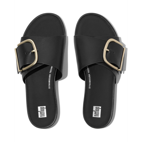FitFlop Gracie Maxi-Buckle Leather Slides