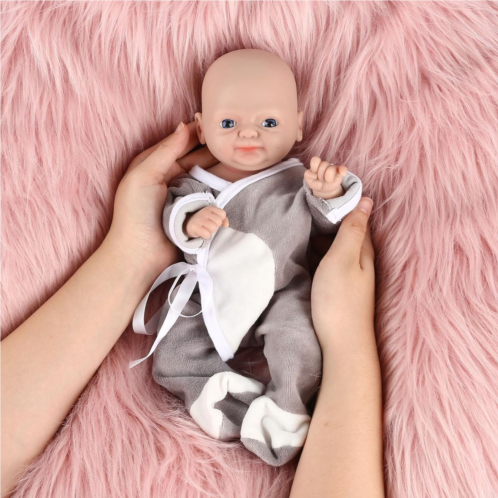 Vollence Reborn Baby Dolls 18 Platinum Full Silicone Baby Doll Not Vinyl Dolls Realistic Newborn Baby Dolls That Look Real Baby Doll for Kids & Toddlers - Boy
