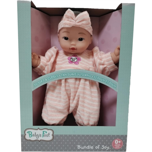 Babys First Golberger 13 Bundle of Joy Asian Baby Doll w/Stripped Outfit & Matching Headband