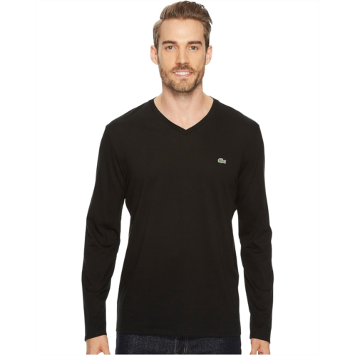 Lacoste Long Sleeve Pima Jersey V-Neck T-Shirt