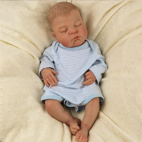 CHAREX Realistic Reborn Baby Dolls 18 Inch Remi Newborn Baby Doll Boy Lifelike Baby Doll Soft Silicone Hand-Made Real Life Baby Doll for Age 3+