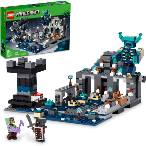 LEGO Minecraft The Deep Dark Battle Set, 21246 Biome Adventure Toy, Ancient City with Warden Figure, Exploding Tower & Treasure Chest, for Kids Ages 8 Plus