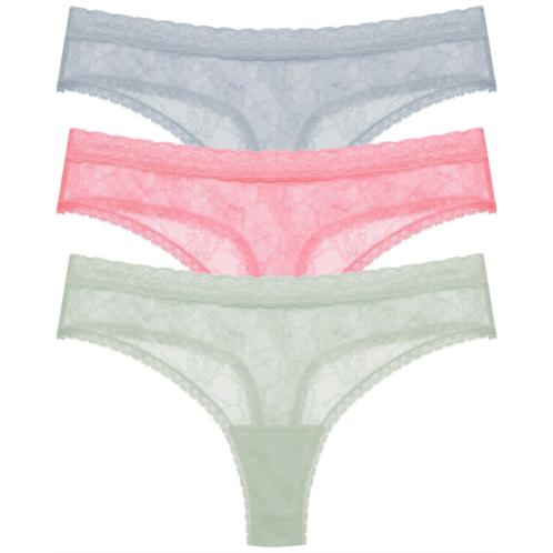 Natori Bliss Allure One Size Lace Thong 3-Pack