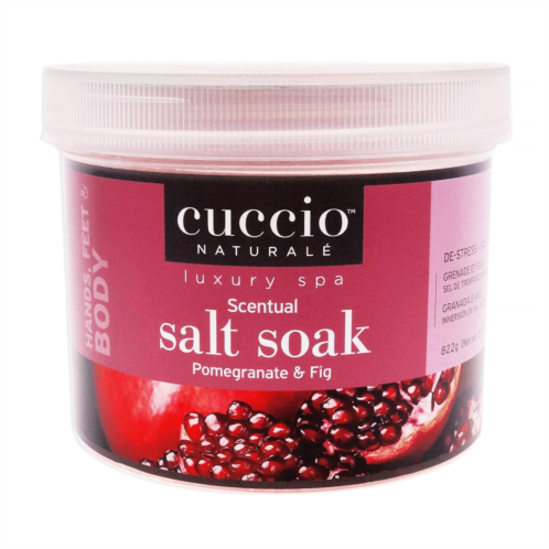 Cuccio Naturale Scentual Salt Soak - Invigorating Salts With An Irresistible Scent - Rejuvenate And Soothe Tired Feet - Softens And Leaves The Skin Fresh And Clean - Pomegranate An