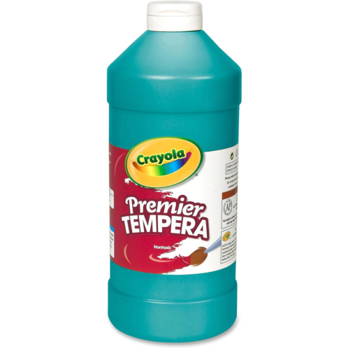 Crayola Tempera Paint 32 oz Plastic Squeeze Bottle, Turquoise
